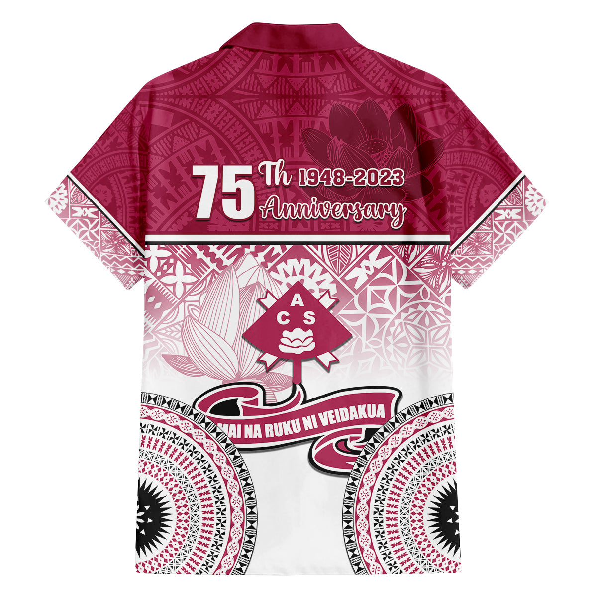 Adi Cakobau School Family Matching Tank Maxi Dress and Hawaiian Shirt 75th Anniversary LT05 - Polynesian Pride
