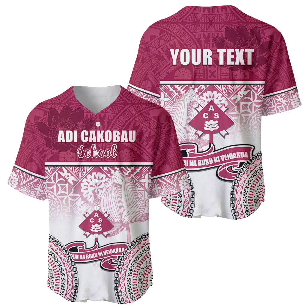 Personalized Adi Cakobau School Baseball Jersey With Fijian Tapa Pattern LT05 - Polynesian Pride