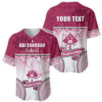 Personalized Adi Cakobau School Baseball Jersey With Fijian Tapa Pattern LT05 - Polynesian Pride