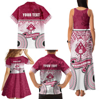 Personalized Adi Cakobau School Family Matching Tank Maxi Dress and Hawaiian Shirt With Fijian Tapa Pattern LT05 - Polynesian Pride