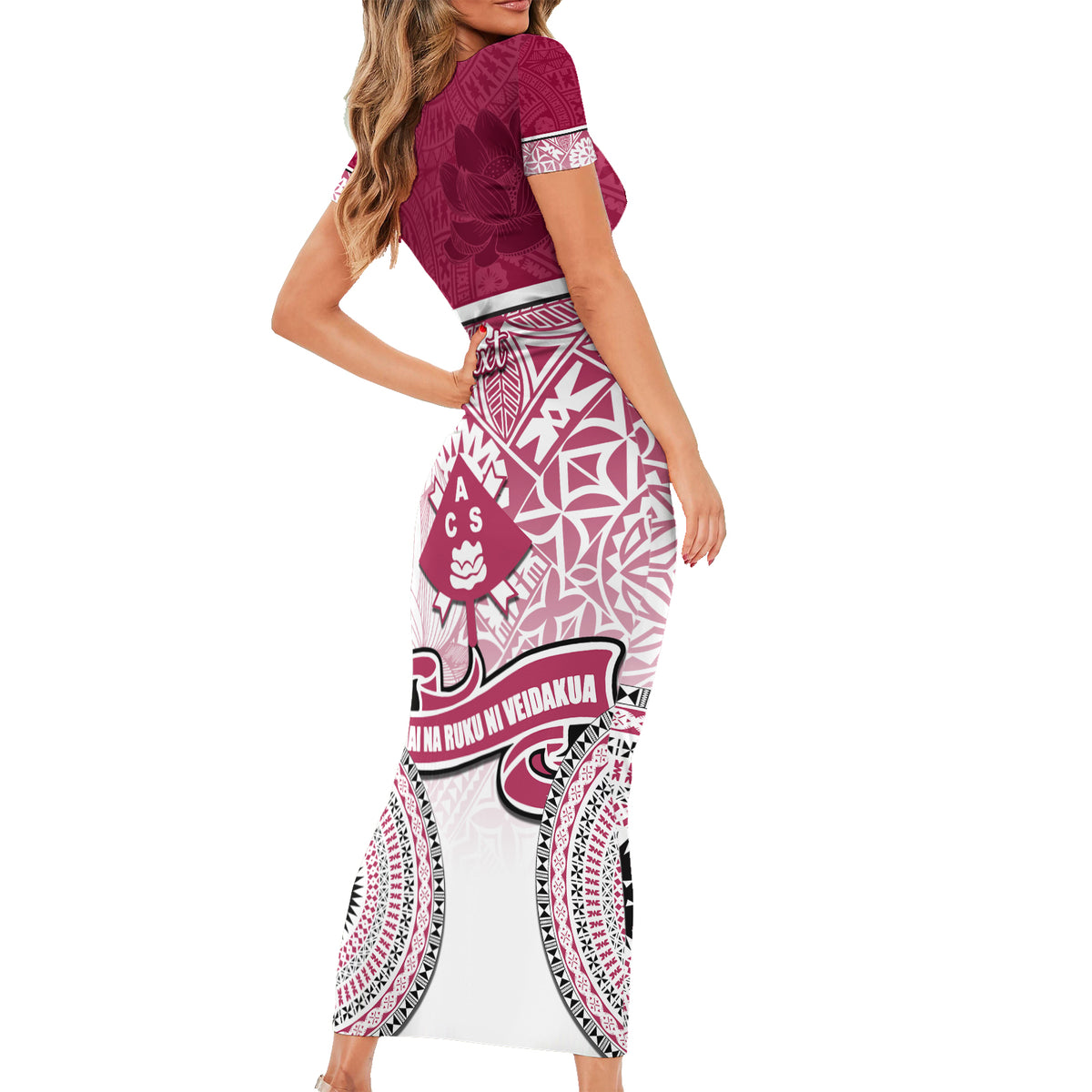 personalized-adi-cakobau-school-short-sleeve-bodycon-dress-with-fijian-tapa-pattern