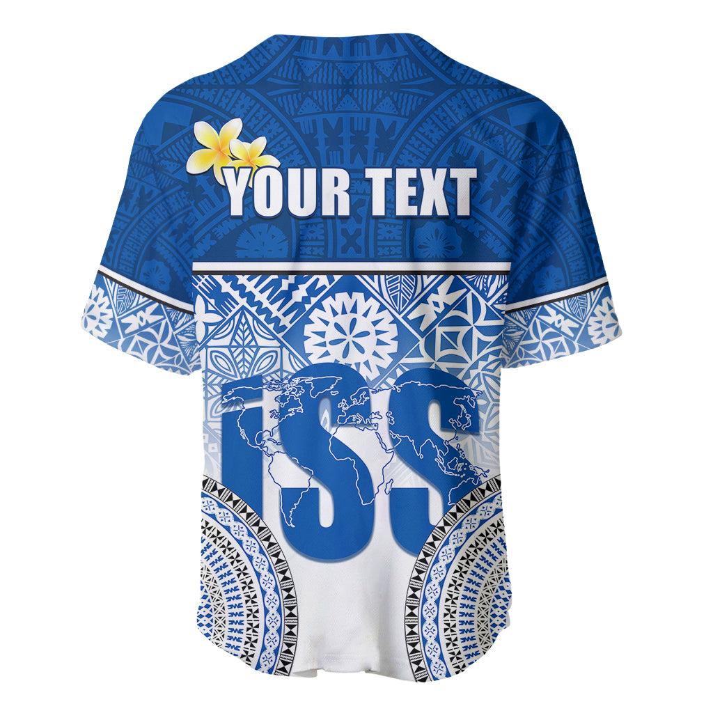Personalized International School Suva Baseball Jersey With Fijian Tapa Pattern LT05 - Polynesian Pride
