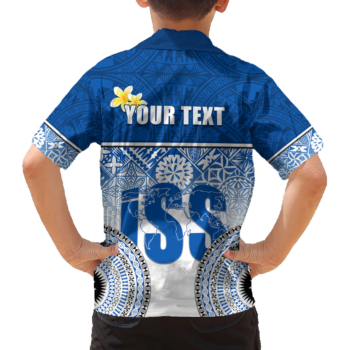 Personalized International School Suva Family Matching Off Shoulder Long Sleeve Dress and Hawaiian Shirt With Fijian Tapa Pattern LT05 - Polynesian Pride