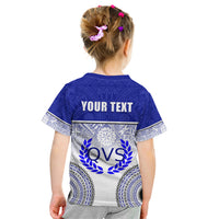 Personalized Queen Victoria School Kid T Shirt With Fijian Tapa Pattern LT05 - Polynesian Pride