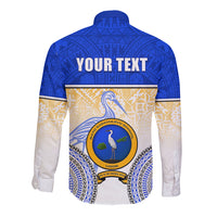 Personalized Ratu Kadavulevu School Long Sleeve Button Shirt With Fijian Tapa Pattern LT05 - Polynesian Pride