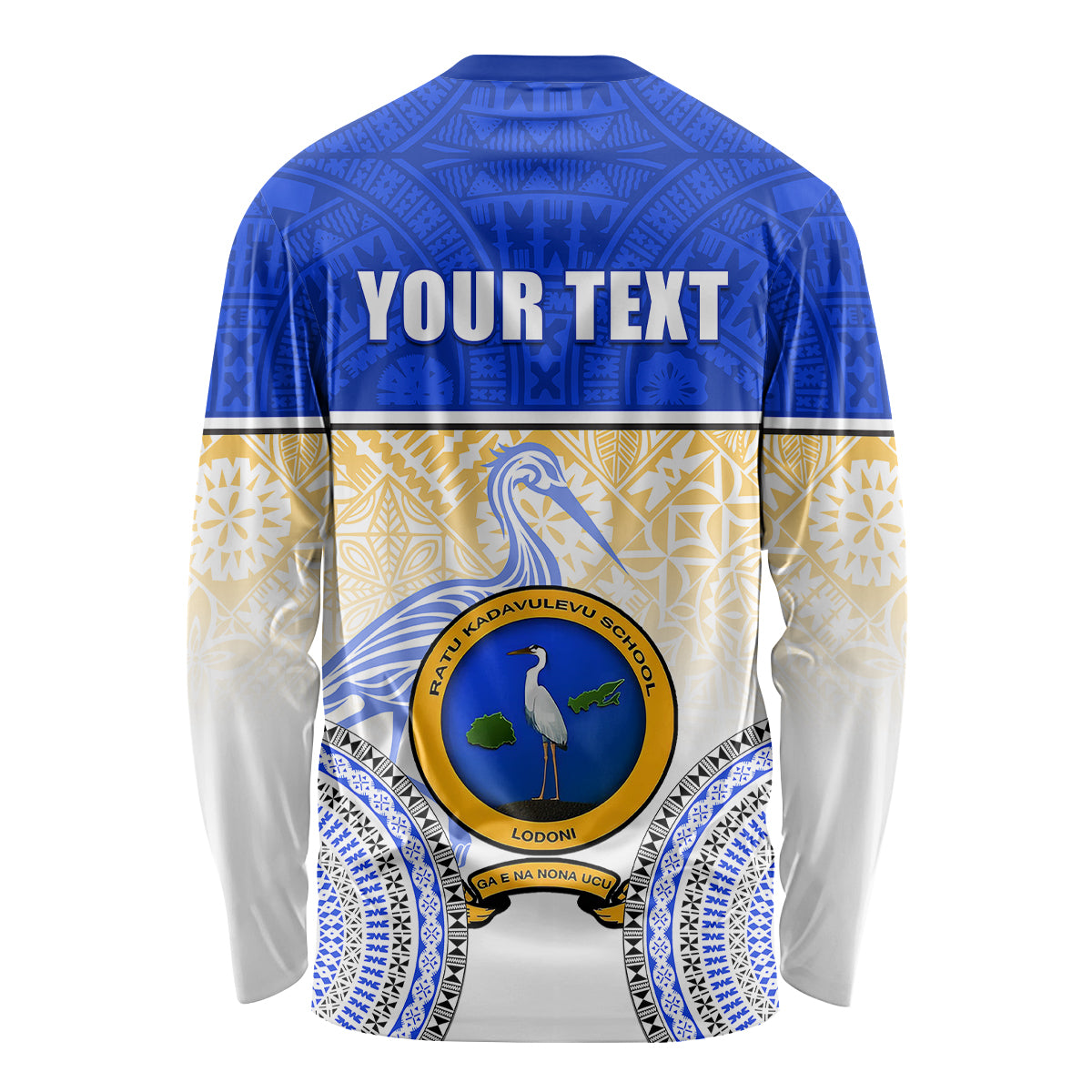 Personalized Ratu Kadavulevu School Long Sleeve Shirt With Fijian Tapa Pattern LT05 - Polynesian Pride