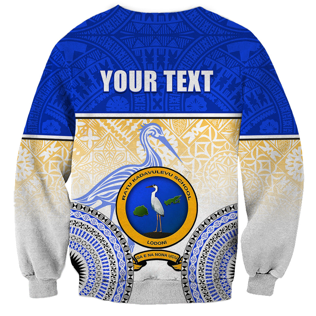 Personalized Ratu Kadavulevu School Sweatshirt With Fijian Tapa Pattern LT05 - Polynesian Pride