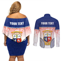 personalized-marist-brothers-high-school-couples-matching-off-shoulder-short-dress-and-long-sleeve-button-shirts-with-fijian-tapa-pattern