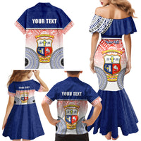 Personalized Marist Brothers High School Family Matching Mermaid Dress and Hawaiian Shirt With Fijian Tapa Pattern LT05 - Polynesian Pride
