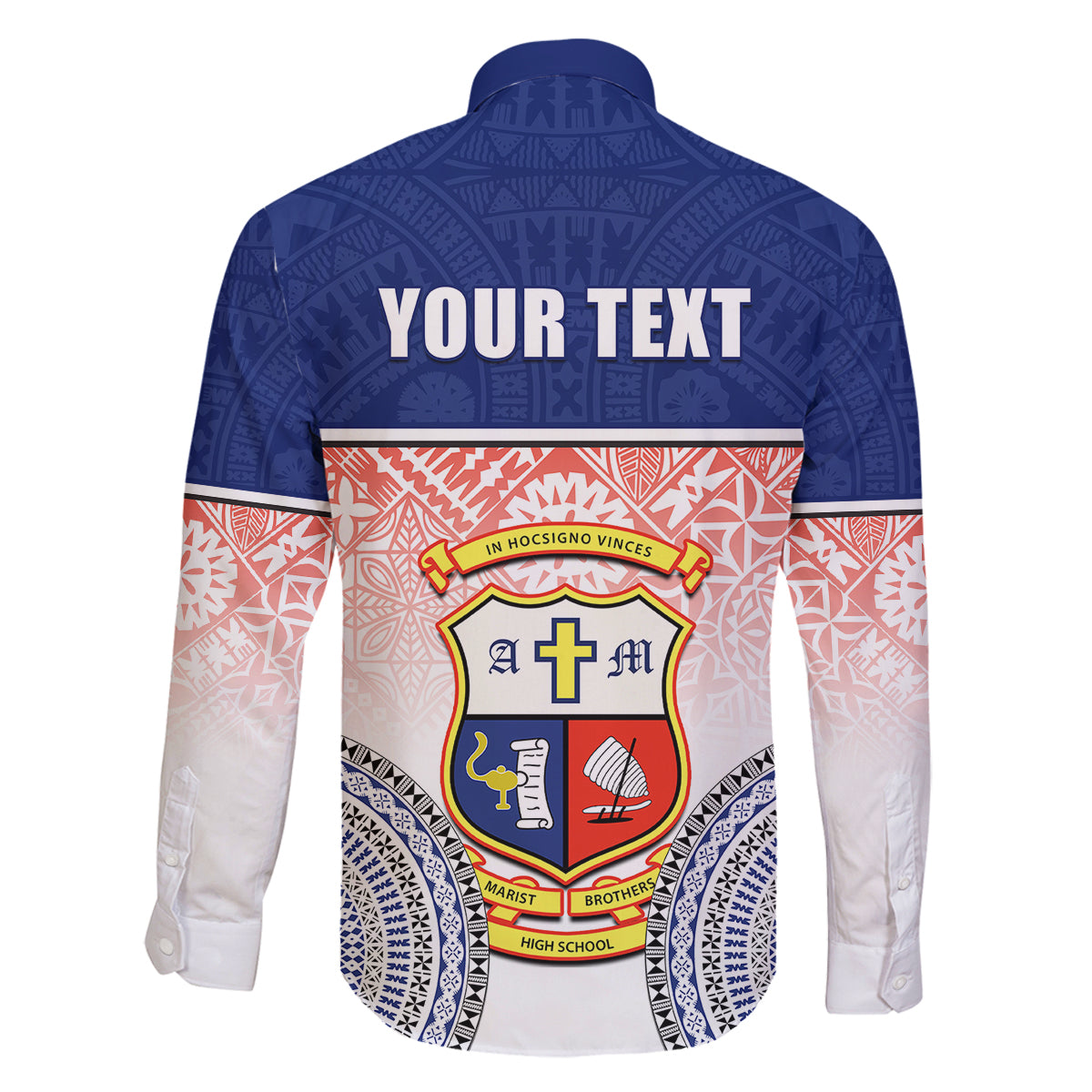 Personalized Marist Brothers High School Family Matching Tank Maxi Dress and Hawaiian Shirt With Fijian Tapa Pattern LT05 - Polynesian Pride