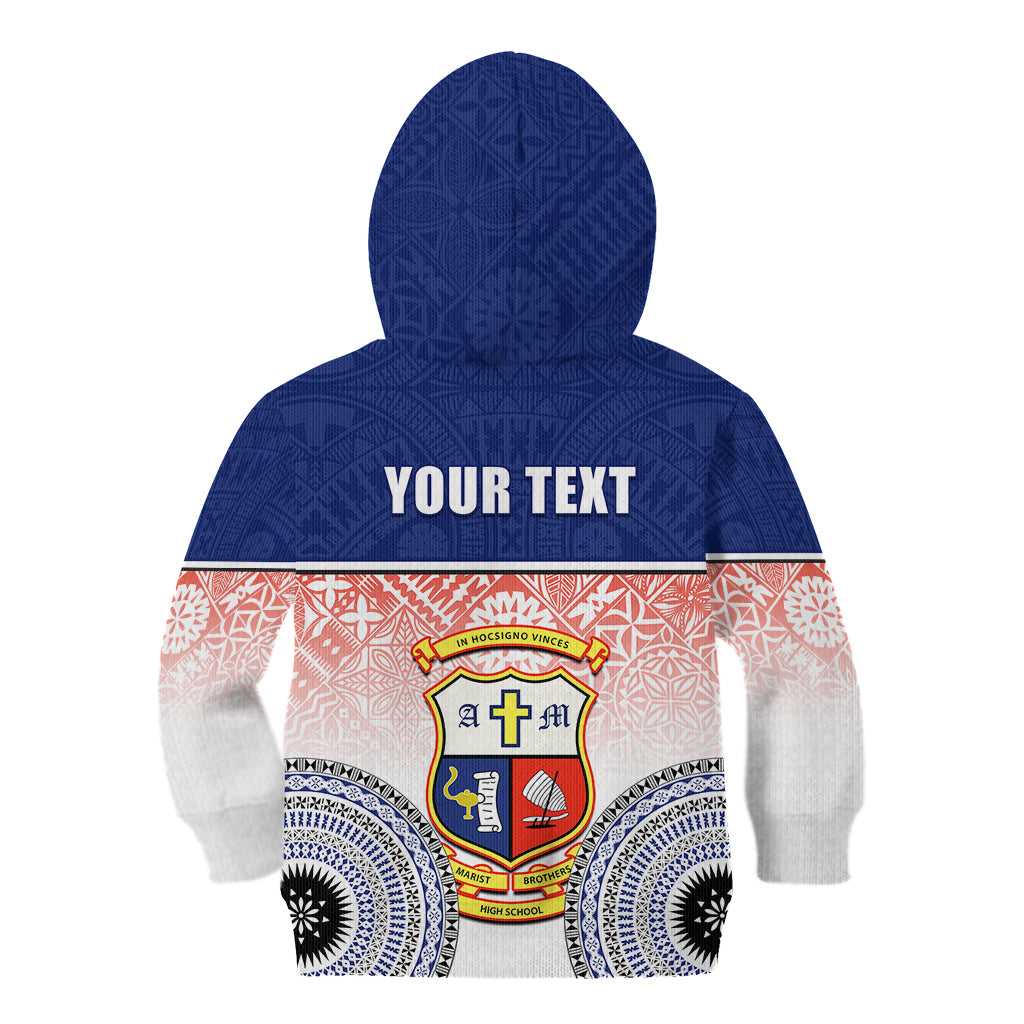 Personalized Marist Brothers High School Kid Hoodie With Fijian Tapa Pattern LT05 - Polynesian Pride