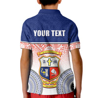 Personalized Marist Brothers High School Kid Polo Shirt With Fijian Tapa Pattern LT05 - Polynesian Pride
