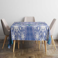 Hawaii Violet Palaka Tablecloth With Tapa Pattern Tropical Flowers LT05 - Polynesian Pride