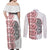 Aotearoa New Zealand Couples Matching Off Shoulder Maxi Dress and Long Sleeve Button Shirt Maori Marae Pattern Tiki LT05 - Polynesian Pride