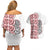 Aotearoa New Zealand Couples Matching Off Shoulder Short Dress and Hawaiian Shirt Maori Marae Pattern Tiki LT05 - Polynesian Pride