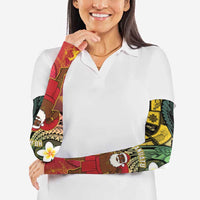 Vanuatu Christmas Arm Sleeves Ni-Van Santa Retro Style - Polynesian Pride