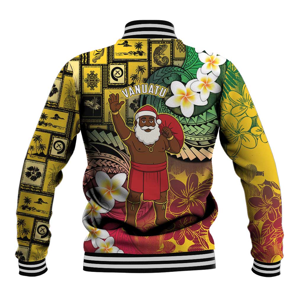 Vanuatu Christmas Baseball Jacket Ni-Van Santa Retro Style - Polynesian Pride