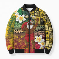 Vanuatu Christmas Bomber Puffer Jacket Ni-Van Santa Retro Style - Polynesian Pride