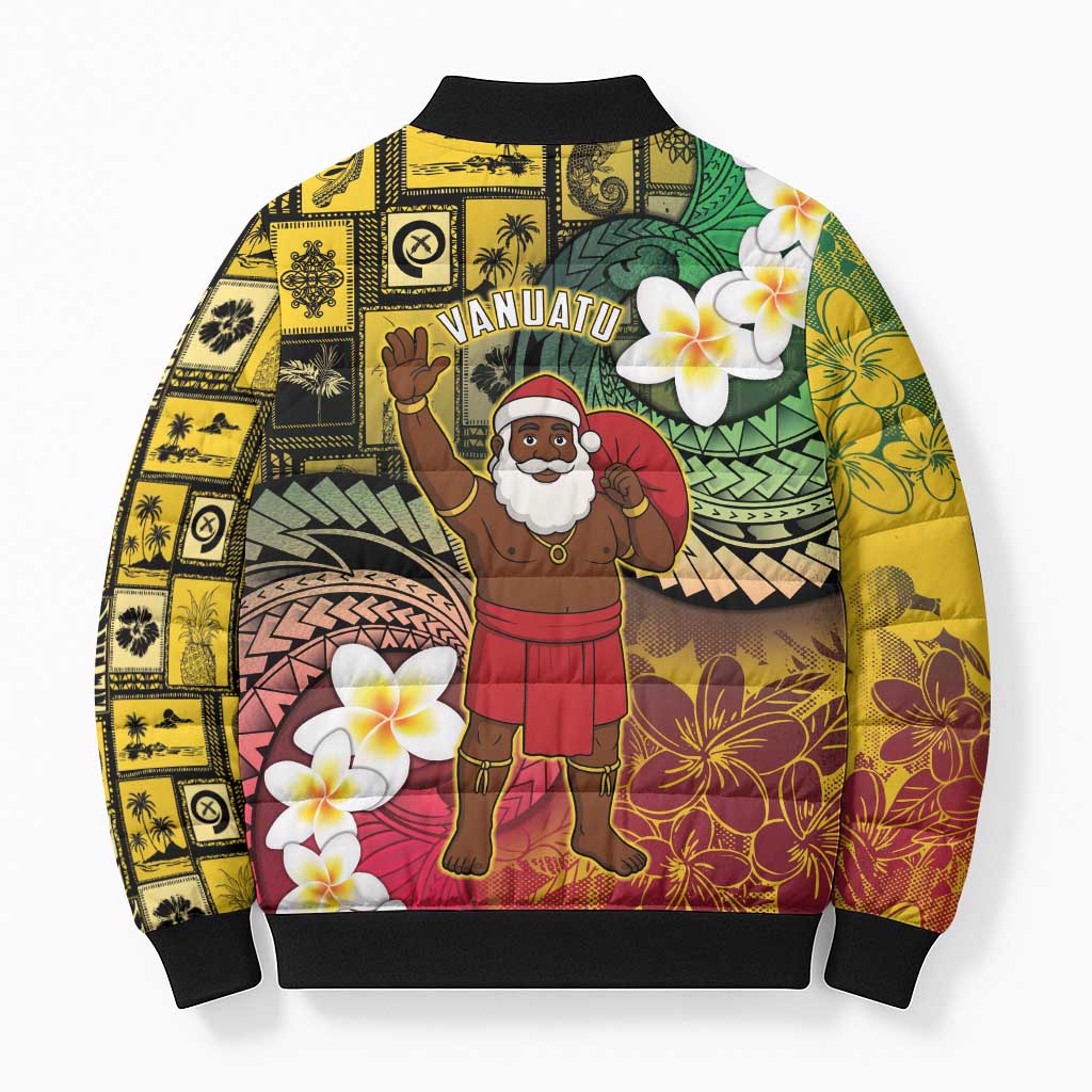 Vanuatu Christmas Bomber Puffer Jacket Ni-Van Santa Retro Style - Polynesian Pride