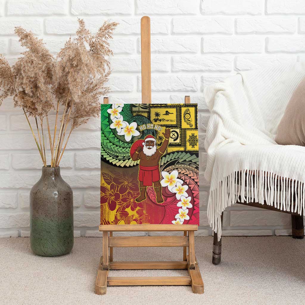 Vanuatu Christmas Canvas Wall Art Ni-Van Santa Retro Style - Polynesian Pride