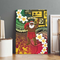Vanuatu Christmas Canvas Wall Art Ni-Van Santa Retro Style - Polynesian Pride