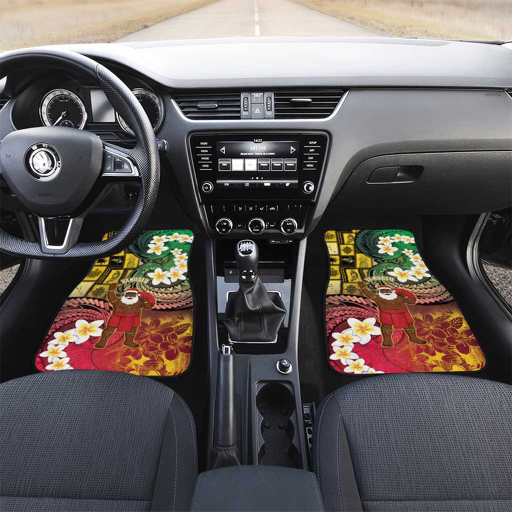 Vanuatu Christmas Car Mats Ni-Van Santa Retro Style - Polynesian Pride