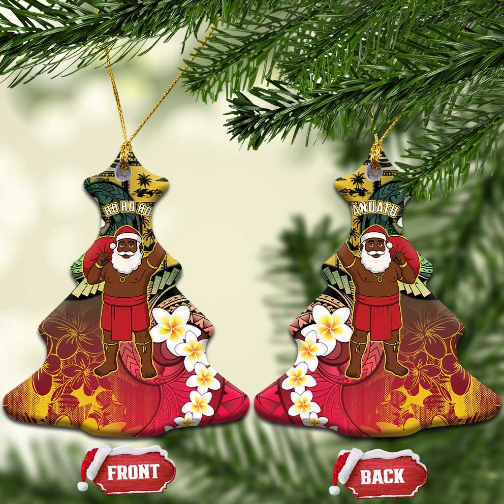 Vanuatu Christmas Ceramic Ornament Ni-Van Santa Retro Style - Polynesian Pride