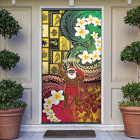 Vanuatu Christmas Door Cover Ni-Van Santa Retro Style - Polynesian Pride