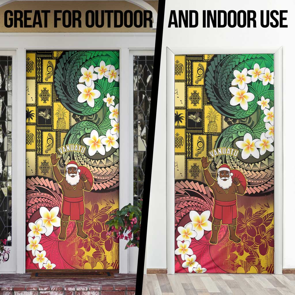 Vanuatu Christmas Door Cover Ni-Van Santa Retro Style - Polynesian Pride