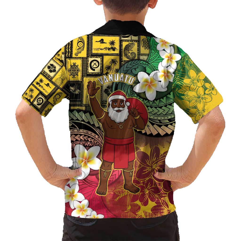 Vanuatu Christmas Family Matching Puletasi and Hawaiian Shirt Ni-Van Santa Retro Style - Polynesian Pride