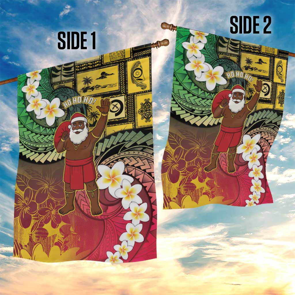 Vanuatu Christmas Garden Flag Ni-Van Santa Retro Style - Polynesian Pride
