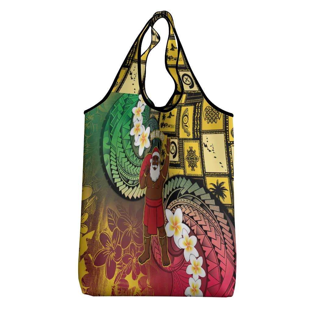 Vanuatu Christmas Grocery Bag Ni-Van Santa Retro Style - Polynesian Pride