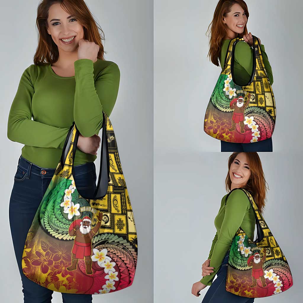 Vanuatu Christmas Grocery Bag Ni-Van Santa Retro Style - Polynesian Pride