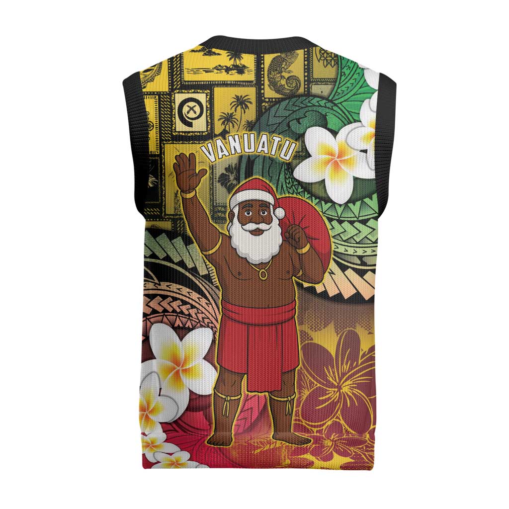 Vanuatu Christmas Knitted V-Neck Vest Ni-Van Santa Retro Style - Polynesian Pride