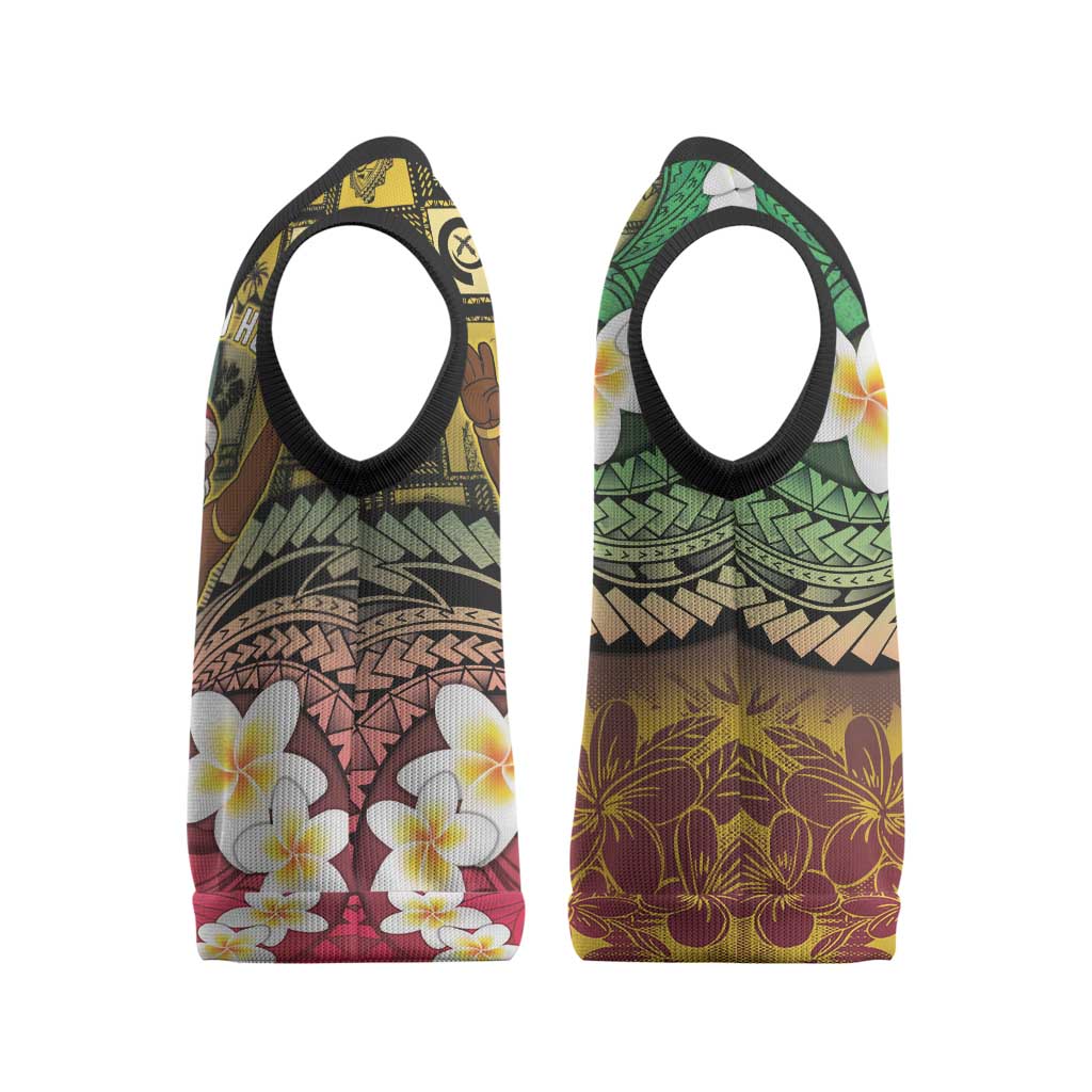 Vanuatu Christmas Knitted V-Neck Vest Ni-Van Santa Retro Style - Polynesian Pride