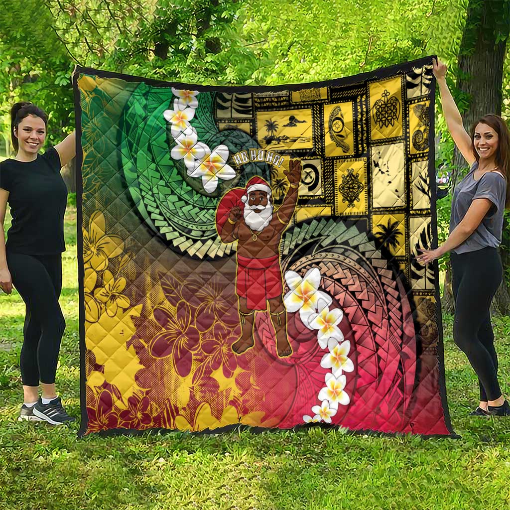 Vanuatu Christmas Quilt Ni-Van Santa Retro Style - Polynesian Pride