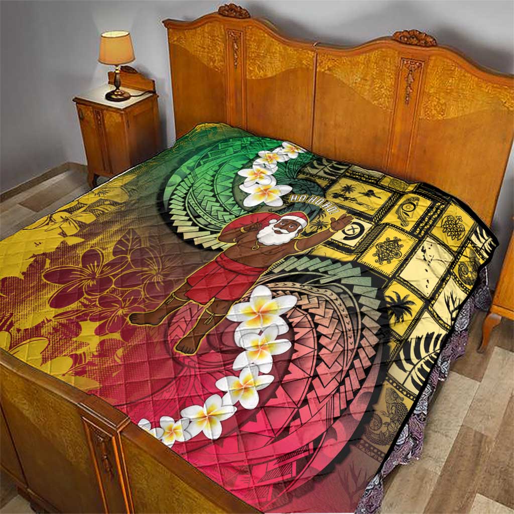 Vanuatu Christmas Quilt Ni-Van Santa Retro Style - Polynesian Pride