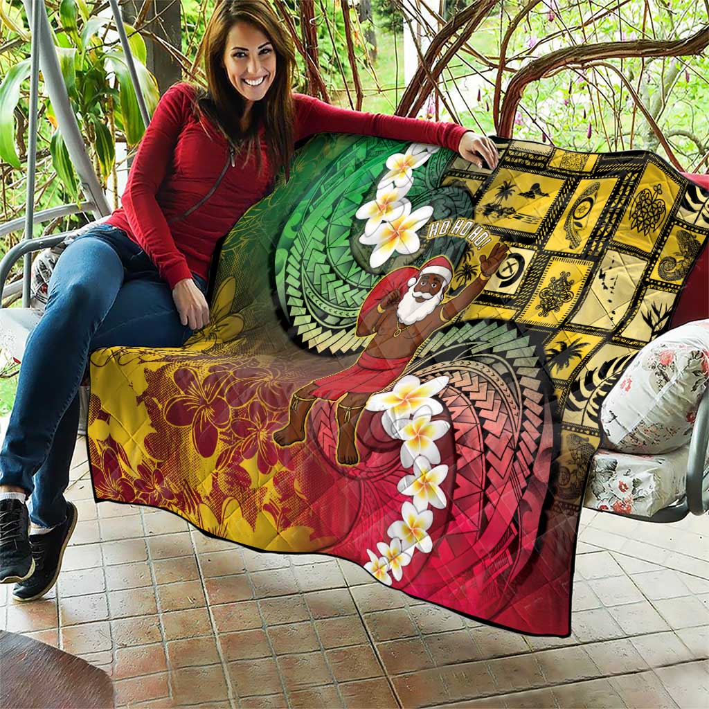 Vanuatu Christmas Quilt Ni-Van Santa Retro Style - Polynesian Pride