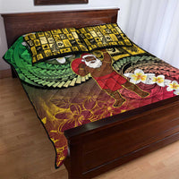 Vanuatu Christmas Quilt Bed Set Ni-Van Santa Retro Style - Polynesian Pride