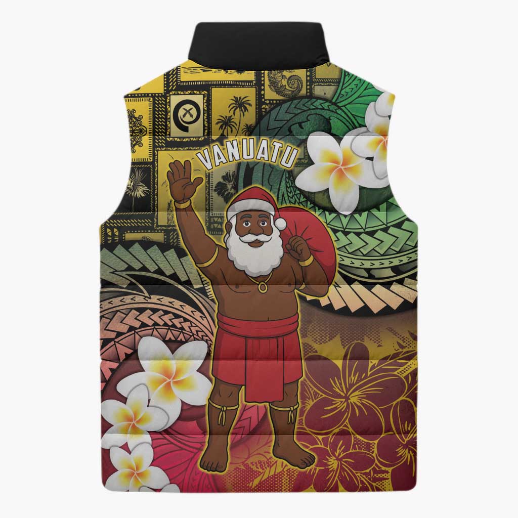 Vanuatu Christmas Sleeveless Puffer Jacket Ni-Van Santa Retro Style - Polynesian Pride
