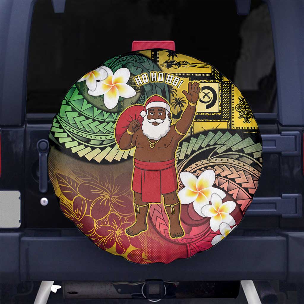 Vanuatu Christmas Spare Tire Cover Ni-Van Santa Retro Style - Polynesian Pride