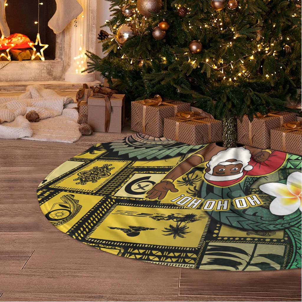 Vanuatu Christmas Tree Skirt Ni-Van Santa Retro Style - Polynesian Pride