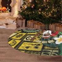Vanuatu Christmas Tree Skirt Ni-Van Santa Retro Style - Polynesian Pride