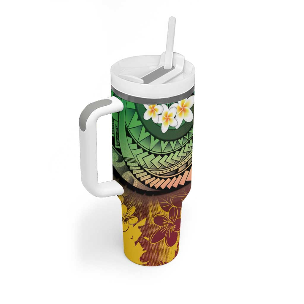 Vanuatu Christmas Tumbler With Handle Ni-Van Santa Retro Style - Polynesian Pride