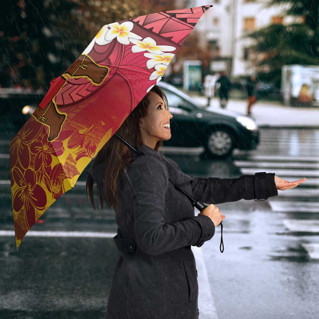 Vanuatu Christmas Umbrella Ni-Van Santa Retro Style - Polynesian Pride