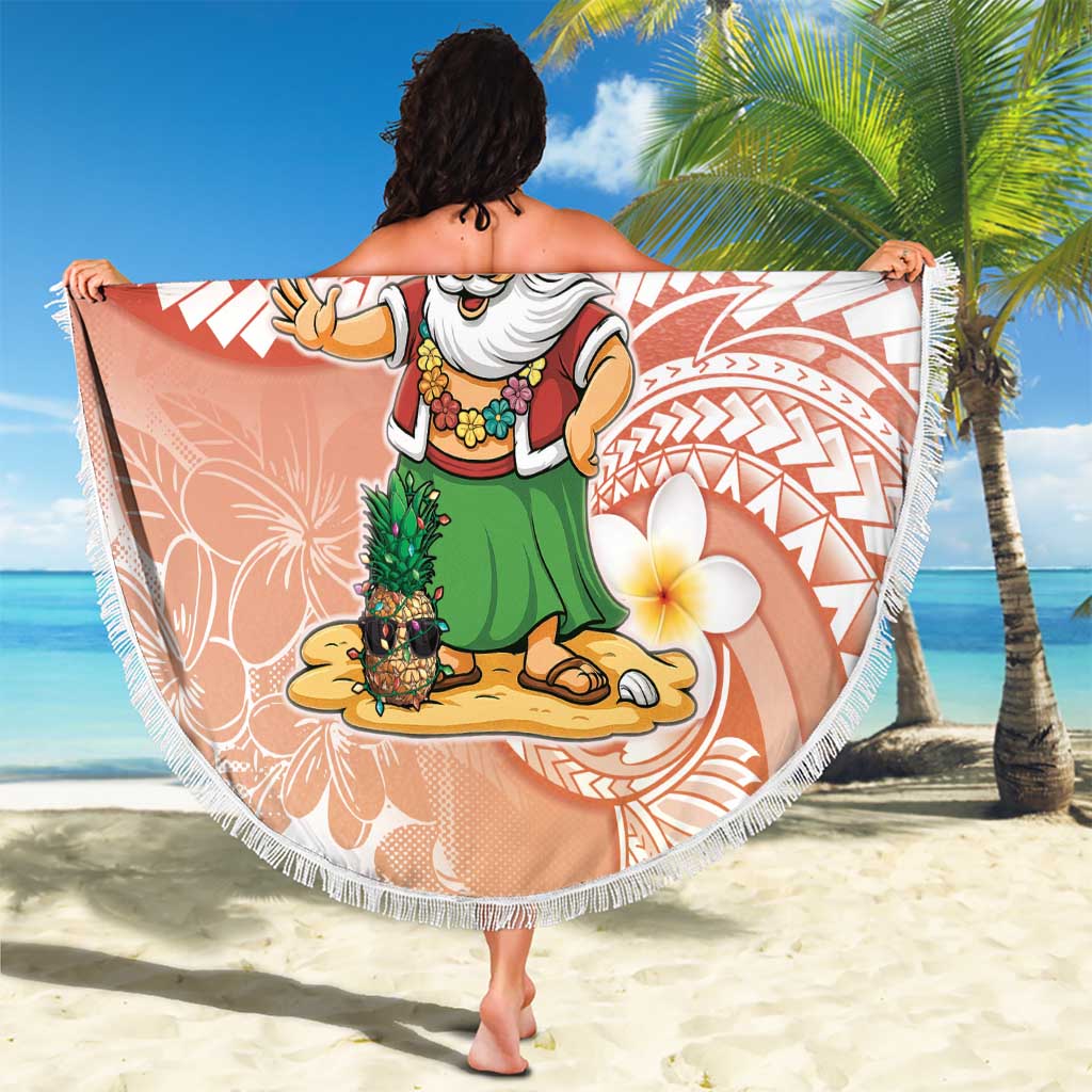 Hawaii Mele Kalikimaka Beach Blanket Hula Santa Retro Style Red - Polynesian Pride