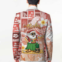 Hawaii Mele Kalikimaka Blazer Hula Santa Retro Style Red - Polynesian Pride