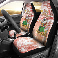 Hawaii Mele Kalikimaka Car Seat Cover Hula Santa Retro Style Red - Polynesian Pride