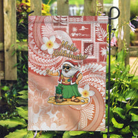 Hawaii Mele Kalikimaka Garden Flag Hula Santa Retro Style Red - Polynesian Pride