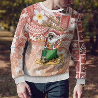 Hawaii Mele Kalikimaka Ugly Christmas Sweater Hula Santa Retro Style Red - Polynesian Pride